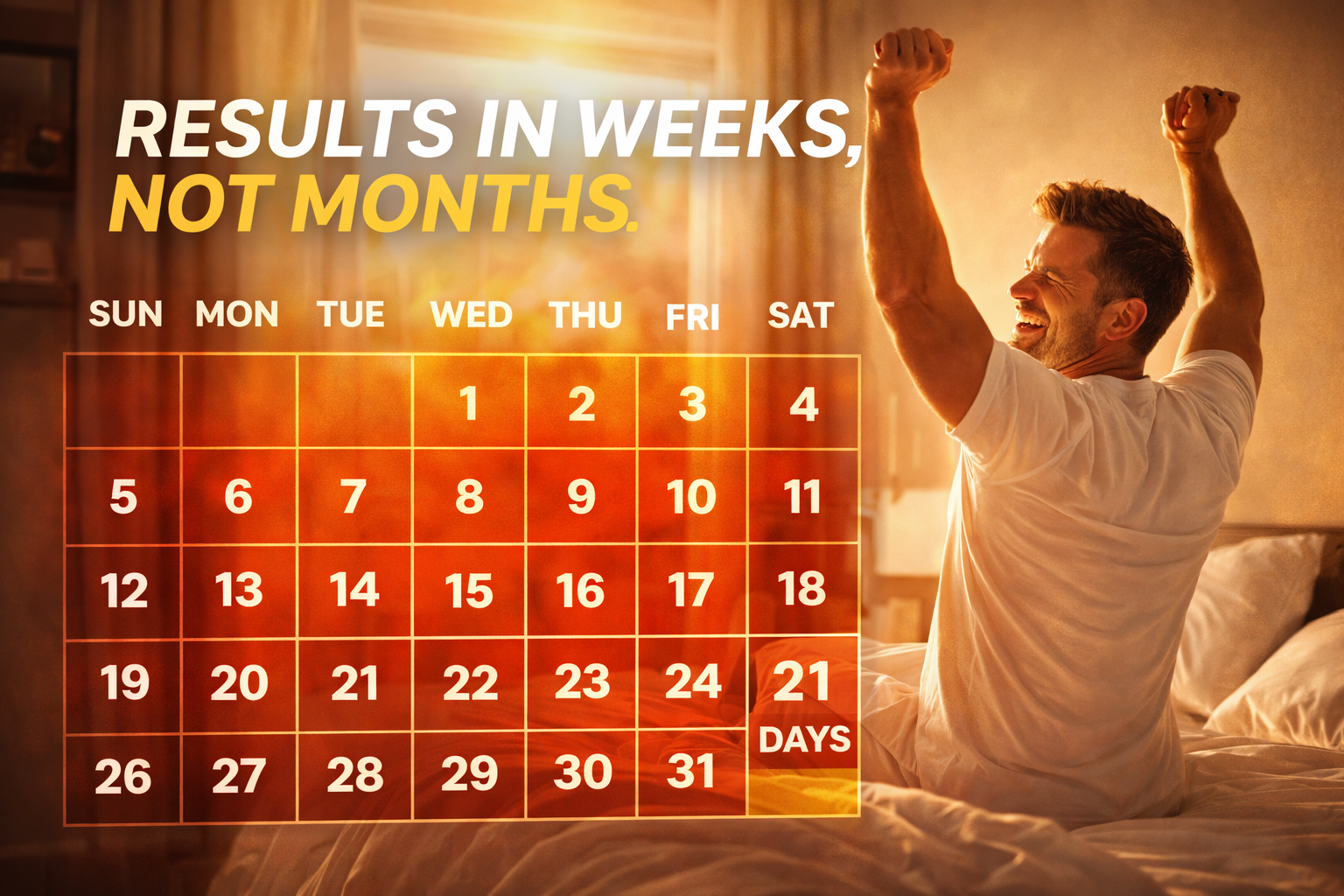 Men begin seeing results from the Extreme Libido system in as little as 21 days